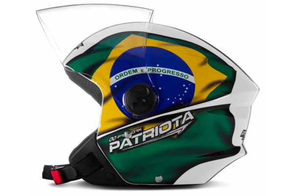 CAPACETE ABERTO PRO TORK NEW LIBERTY THREE PATRIOTA BRANCO/VERDE